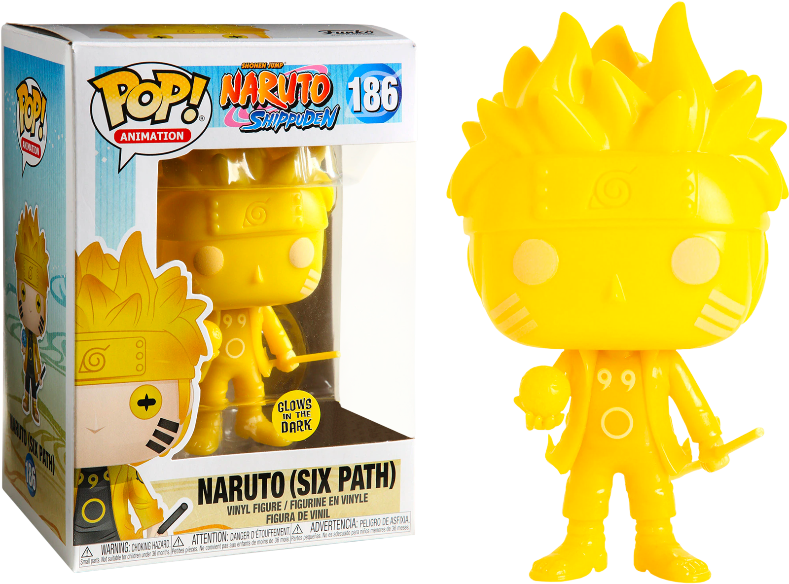 Funko Pop! Naruto: Shippuden - Naruto Six Path Yellow Glow in the Dark #186