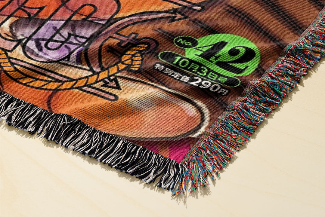 Pirate 4 Woven Blanket Tapestry By Moekyo
